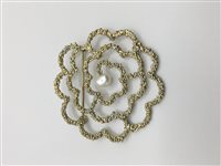 Spilla Daniela De Marchi Donna Camelia in Ottone Perla SP7304 OAG